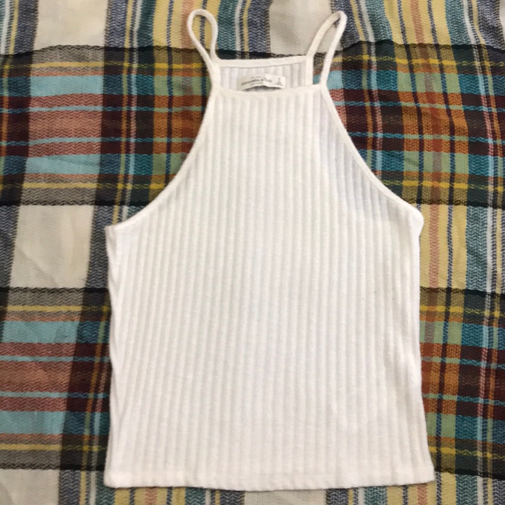 White soft knit top